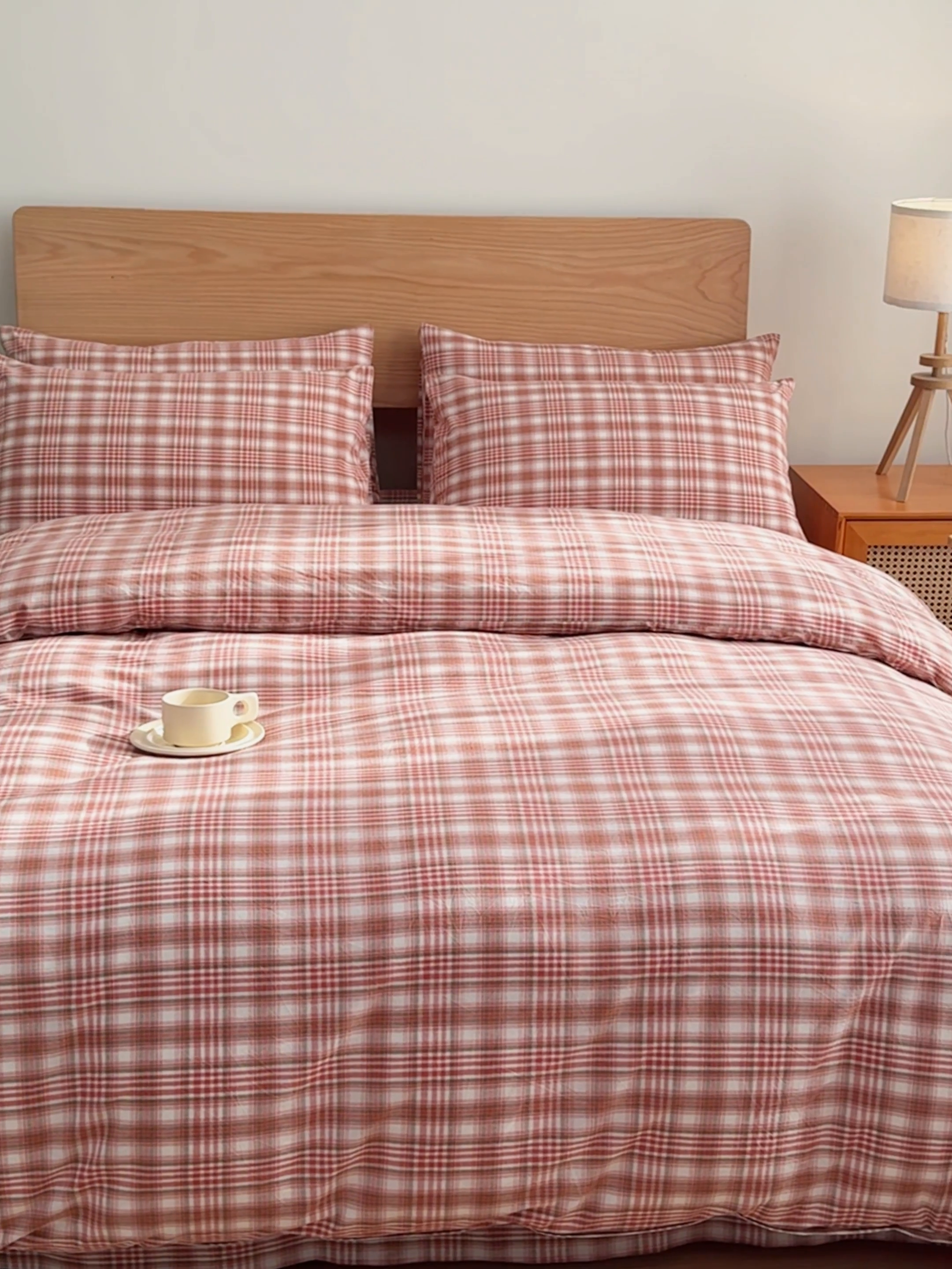 91家纺网 家纺一手货源 找家纺 （总）2025新款简约款色织水洗棉四件套