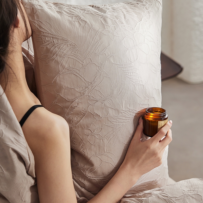 91家纺网 家纺一手货源 找家纺 2025春夏新品染色水洗大提花四件套 小银勾-卡其