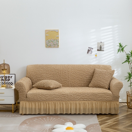 91家纺网 家纺一手货源 找家纺 （总）布兰鸟【沙发套】 2025新款奶油云沙发套【国内裙摆款】风格1