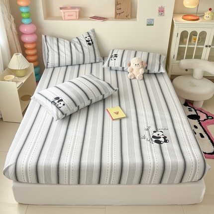 91家纺网 家纺一手货源 找家纺 （总）卧趣家纺 2025新款全棉烫画老粗布单品系列-床笠