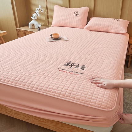 居眠 2025新款A类新疆棉花刺绣床笠 棉花粉