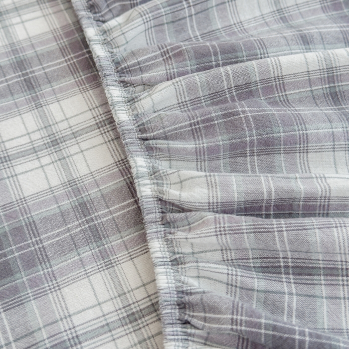 91家纺网 家纺一手货源 找家纺 2025新款简约款色织水洗棉单品床笠 可可灰