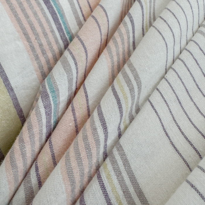 91家纺网 家纺一手货源 找家纺 2025新款简约款色织水洗棉四件套 沐妍粉