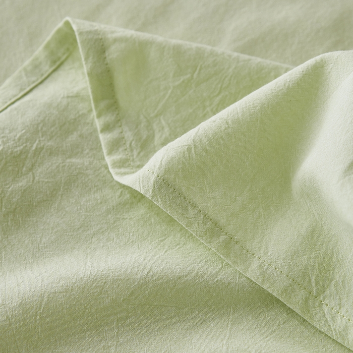 91家纺网 家纺一手货源 找家纺 2025春夏新品色织大提花单品床单 嫩绿