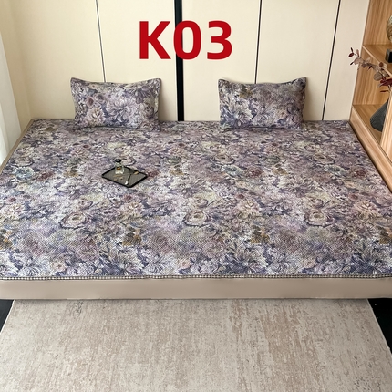 2025新款带花纯棉绗缝炕盖榻榻米炕垫K01-K11 K03