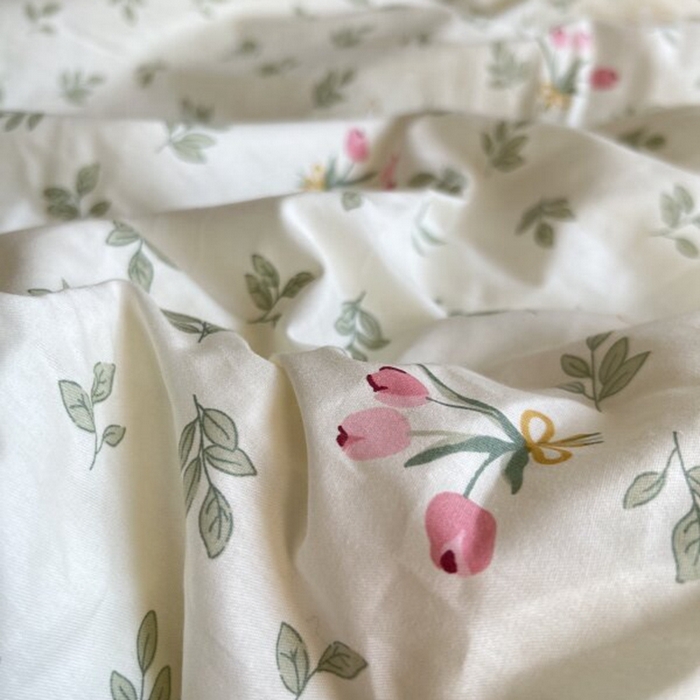 91家纺网 家纺一手货源 找家纺 棉生活家纺 2025新款全棉小清新花边款蕾丝四件套 果香