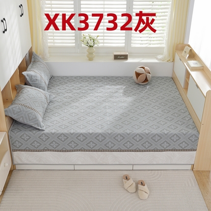2025新款高密雪尼尔复合炕盖榻榻米炕垫-XK3732-XK3598-XK3593-XK3595 XK3732灰