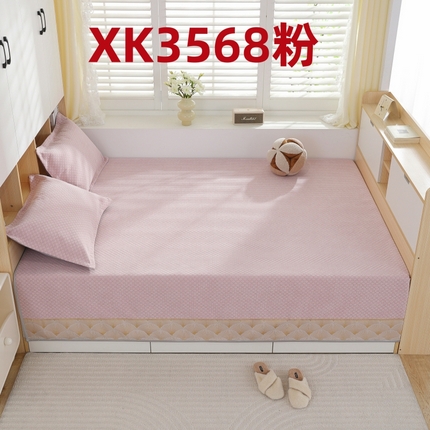 91家纺网 家纺一手货源 找家纺 2025新款高密雪尼尔复合炕盖榻榻米炕垫XK3568-XK3575 XK3568粉