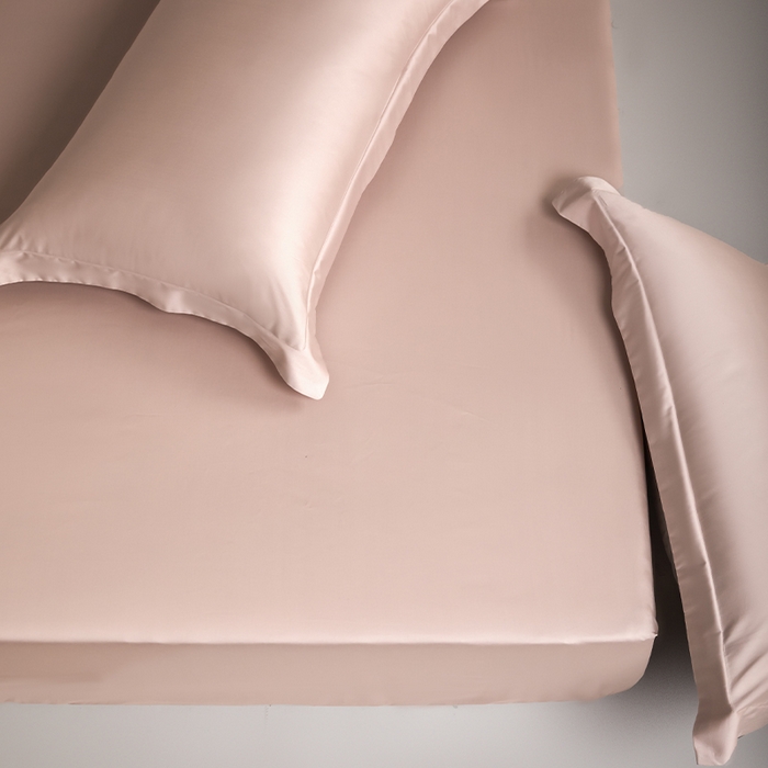 91家纺网 家纺一手货源 找家纺 618家纺 2025新款50S100支全棉单品系列-单床笠 虾粉