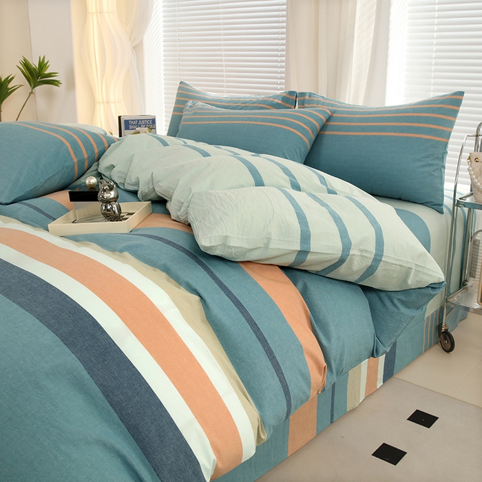 91家纺网 家纺一手货源 找家纺 金纱玉纺家纺 2024新款全棉水洗棉四件套罗拉之恋-兰