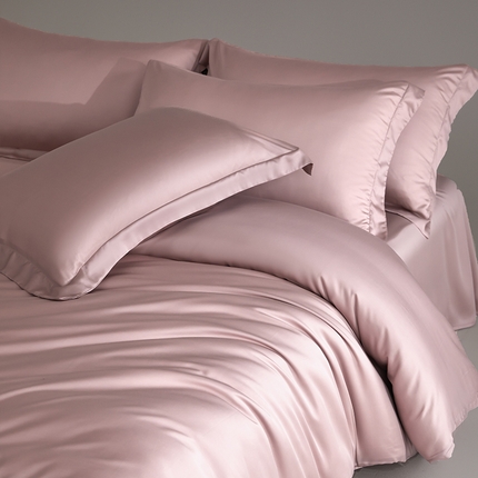 618家纺 2025新款50S100支全棉单品系列-单被套 梦幻粉