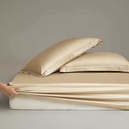 618家纺 2025新款50S100支全棉单品系列-单床笠 雪咖