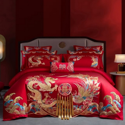 91家纺网 家纺一手货源 找家纺 （总）尹黛尔 2024新品婚庆四件套系列套件