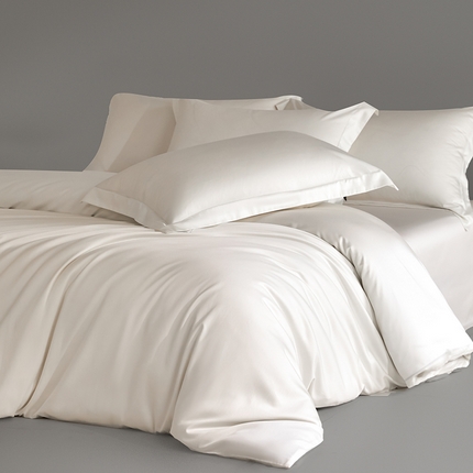618家纺 2025新款50S100支全棉四件套 本白
