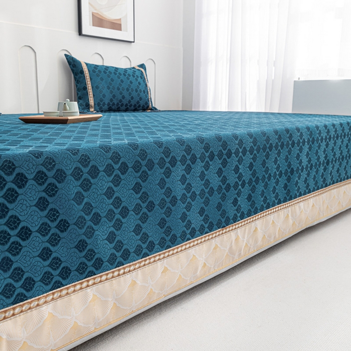 91家纺网 家纺一手货源 找家纺 2025新款高密雪尼尔复合炕盖榻榻米炕垫-XK3732-XK3598-XK3593-XK3595 XK3595绿