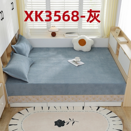 2025新款高密雪尼尔复合炕盖榻榻米炕垫XK3568-XK3575 XK3568灰