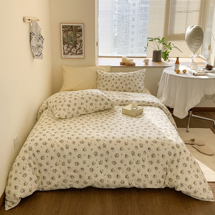 91家纺网 家纺一手货源 找家纺 （总）尺素 2025新款纯棉ins风碎花四件套-系列一