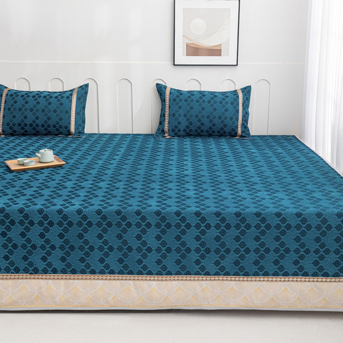 91家纺网 家纺一手货源 找家纺 2025新款高密雪尼尔复合炕盖榻榻米炕垫-XK3732-XK3598-XK3593-XK3595 XK3595绿