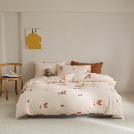 91家纺网 家纺一手货源 找家纺 （总）梦可莱家居 2025新款A类全棉纯棉针织印花四件套-卡通系列