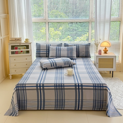 91家纺网 家纺一手货源 找家纺 （总）仟网汇 2025新款老粗布床单粗布凉席老粗布单床单枕套单品