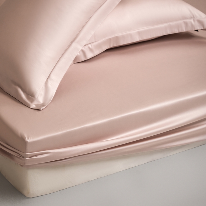 91家纺网 家纺一手货源 找家纺 618家纺 2025新款50S100支全棉单品系列-单床笠 虾粉