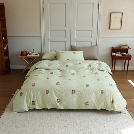 91家纺网 家纺一手货源 找家纺 （总）梦可莱家居 2025新款A类全棉纯棉针织印花四件套-卡通系列