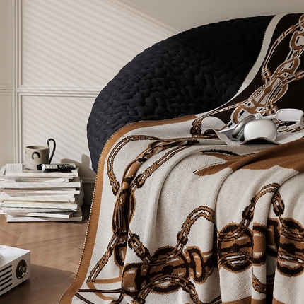 2025新款羊毛混纺欧式提花毯-沃格最低零售价168元 沃格-卡其