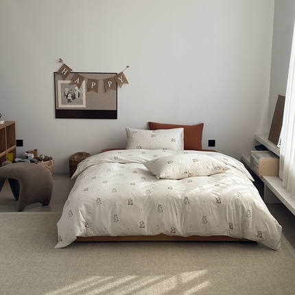 91家纺网 家纺一手货源 找家纺 （总）梦可莱家居 2025新款A类全棉纯棉针织印花四件套-卡通系列