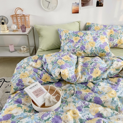 91家纺网 家纺一手货源 找家纺 （总）尺素 2025新款ins风博主系列全棉四件套