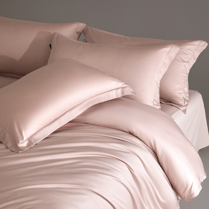 618家纺 2025新款50S100支全棉单品系列-单被套 虾粉