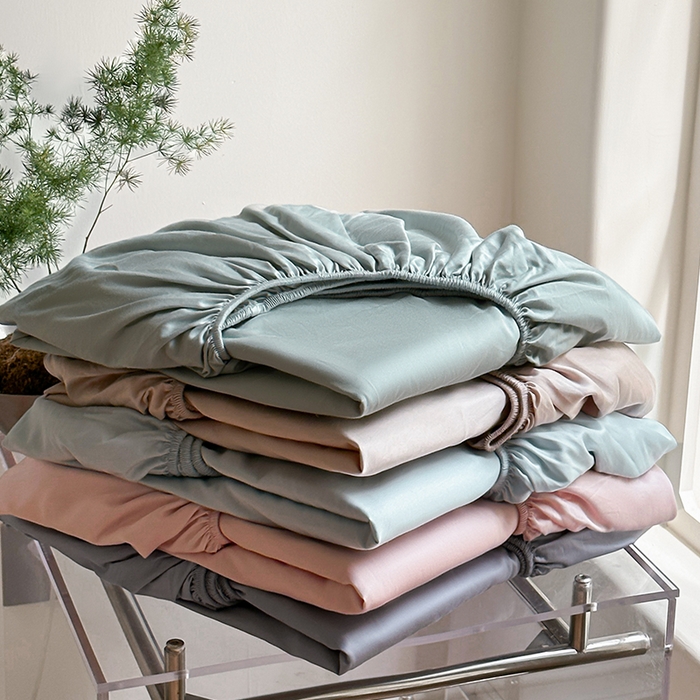 91家纺网 家纺一手货源 找家纺 618家纺 2025新款50S100支全棉单品系列-单床笠 灰蓝