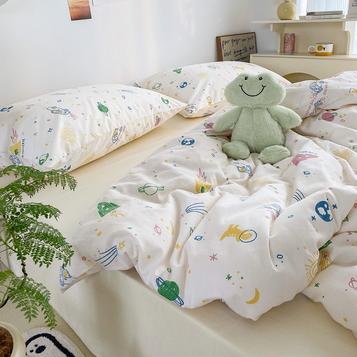 91家纺网 家纺一手货源 找家纺 尺素 2025新款ins风博主系列全棉四件套 你与星河