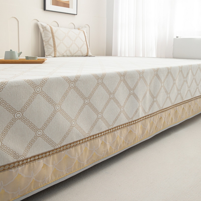 91家纺网 家纺一手货源 找家纺 2025新款高密雪尼尔复合炕盖榻榻米炕垫-XK3732-XK3598-XK3593-XK3595 XK3593米