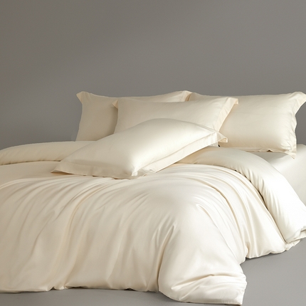 618家纺 2025新款50S100支全棉四件套 元气白桃