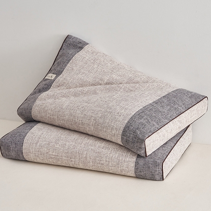 91家纺网 家纺一手货源 找家纺 2025新款荞麦竹节麻方枕竹节麻方枕-灰