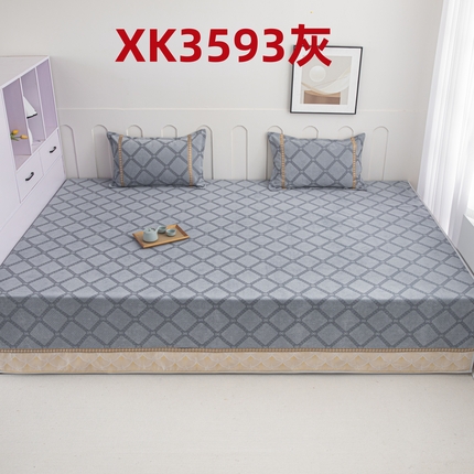 2025新款高密雪尼尔复合炕盖榻榻米炕垫-XK3732-XK3598-XK3593-XK3595 XK3593灰