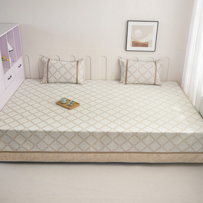 91家纺网 家纺一手货源 找家纺 2025新款高密雪尼尔复合炕盖榻榻米炕垫-XK3732-XK3598-XK3593-XK3595 XK3593米