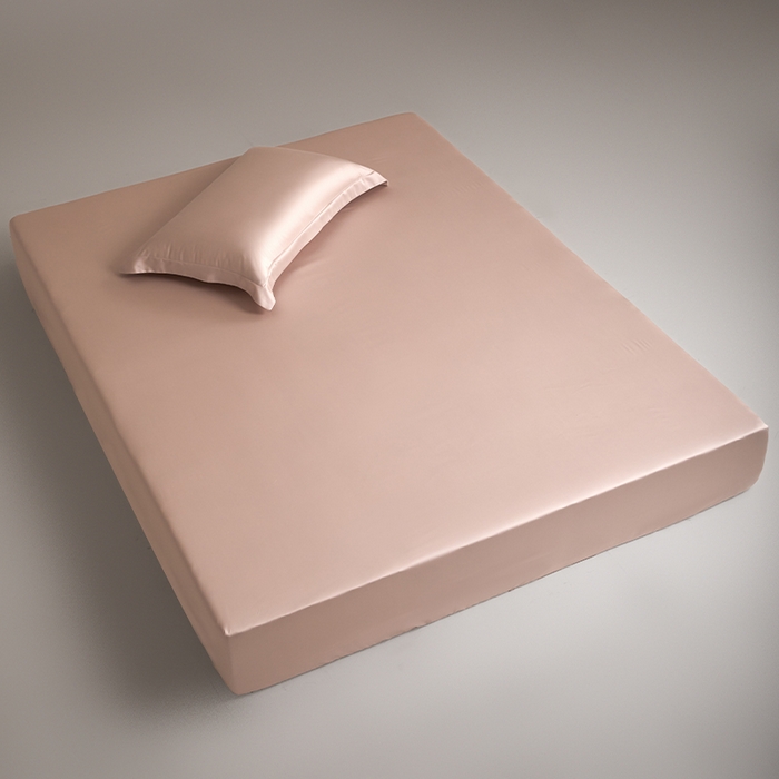 91家纺网 家纺一手货源 找家纺 618家纺 2025新款50S100支全棉单品系列-单床笠 虾粉