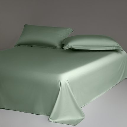 618家纺 2025新款50S100支全棉单品系列-单床单 奶油绿