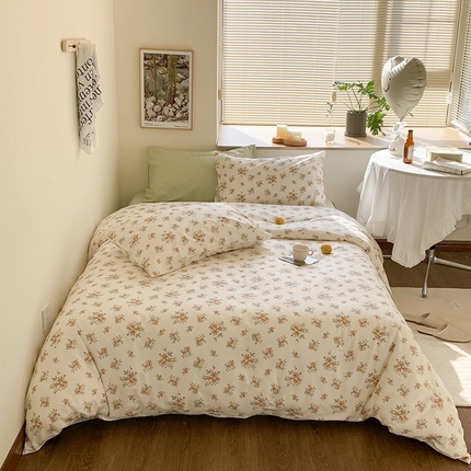 91家纺网 家纺一手货源 找家纺 （总）尺素 2025新款纯棉ins风碎花四件套-系列一