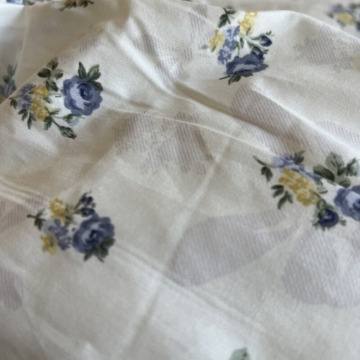 91家纺网 家纺一手货源 找家纺 棉生活家纺 2025新款全棉小清新花边款蕾丝四件套 夏日之约　蓝