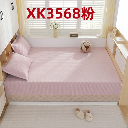 2025新款高密雪尼尔复合炕盖榻榻米炕垫XK3568-XK3575 XK3568粉