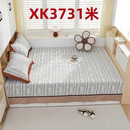 91家纺网 家纺一手货源 找家纺 2025新款高密雪尼尔复合炕盖榻榻米炕垫-XK3730 XK3731米