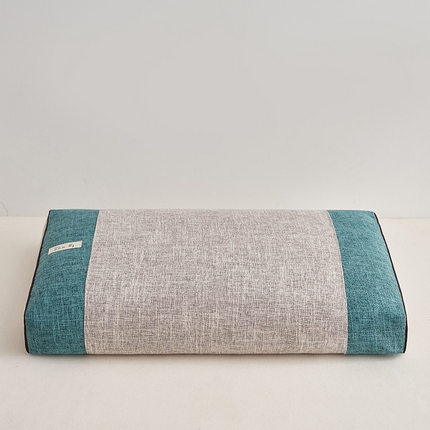 91家纺网 家纺一手货源 找家纺 2025新款荞麦竹节麻方枕竹节麻方枕-绿