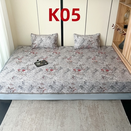 91家纺网 家纺一手货源 找家纺 （总）2025新款带花纯棉绗缝炕盖榻榻米炕垫K01-K11