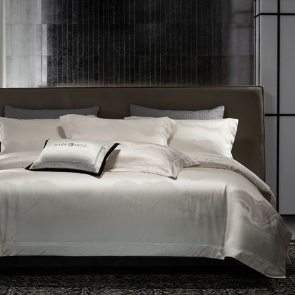 诗黛尔 2025春夏新款鎏金提花长绒棉四件套-流光魅影系列 流光魅影 浅香槟