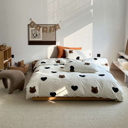 91家纺网 家纺一手货源 找家纺 （总）梦可莱家居 2025新款A类全棉纯棉针织印花四件套-卡通系列