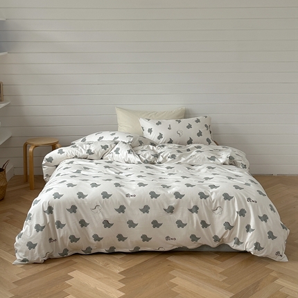 91家纺网 家纺一手货源 找家纺 （总）梦可莱家居 2025新款A类全棉纯棉针织印花四件套-卡通系列