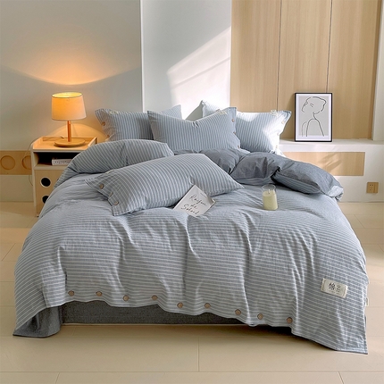 91家纺网 家纺一手货源 找家纺 （总）2025新款全棉自由棉色织系列-四件套