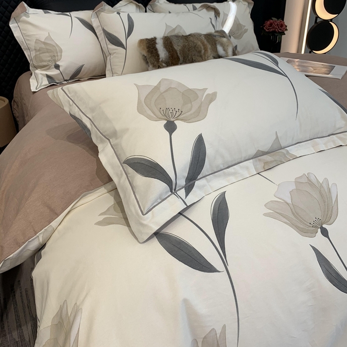 91家纺网 家纺一手货源 找家纺 莱豫家纺 2025新款全棉生态磨毛加厚全棉四件套 花韵倾城